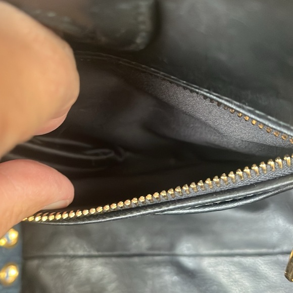 Miu Miu R1032v Denim biker bag. - Picture 7 of 9